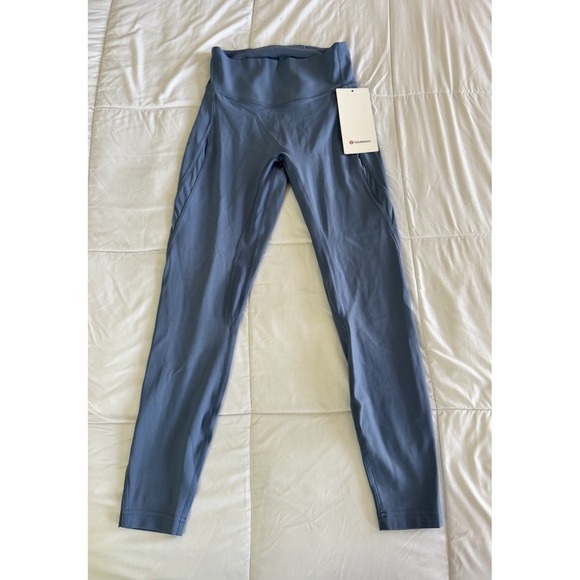 lululemon athletica Pants - New Lululemon Nulu High-Rise Mesh-Panel Tight 25" Washed Denim Size 6 Blue